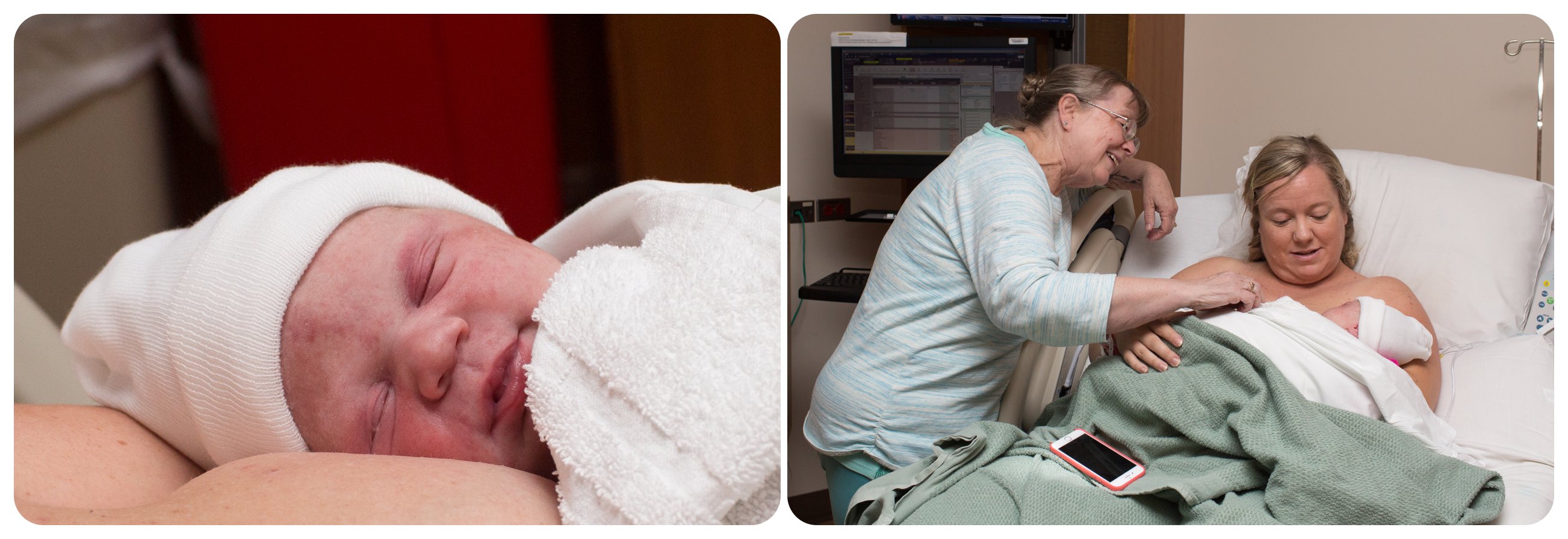 Birth Photography an unassisted birth at Avista Hospital Lafayette Baby Boy Rhys
